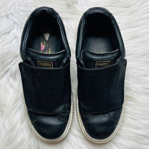 Puma Basket Platform Strap Slide on Sneakers Black Size 7 - Picture 2 of 6